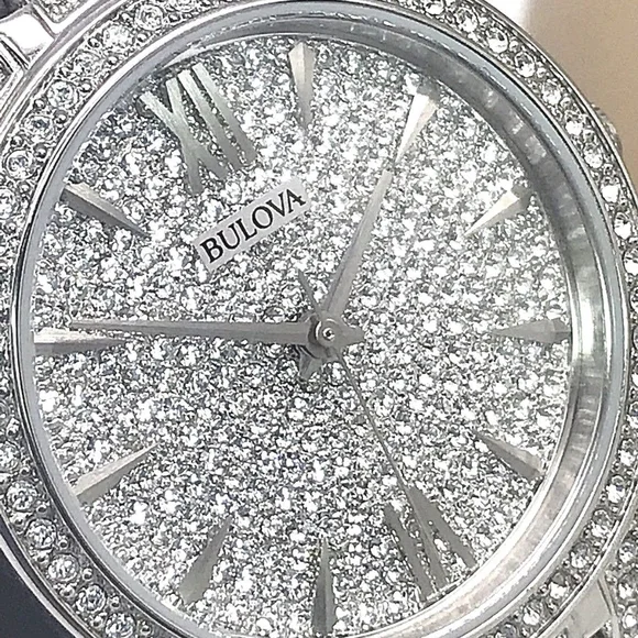 **NEW** Bulova Ladies Crystal Phantom Silver-Tone Stainless Steel Watch - Picture 4 of 13